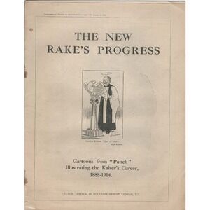 1914 Punch Magazine Supplement New Rake's Progress Kaiser Cartoons WWI Satire